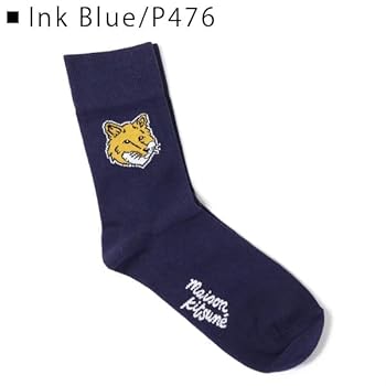 ◆超希少◆ MAISON KITSUNE フォックス ヘッド ソックス メゾンキツネ】ボールド フォックスヘッド スポーティ ソックス